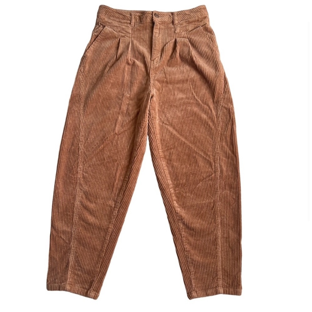SO super high rise balloon leg pleated corduroy pants baggy relaxed fit